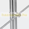 Lépcsőkorlát rozsdamentes 140 cm hosszú kapaszkodó 42 mm átmérővel saválló inox anyagból, 2 darab leesést gátló keresztrúddal
