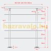 Lépcsőkorlát rozsdamentes 140 cm hosszú kapaszkodó 42 mm átmérővel saválló inox anyagból, 4 darab le