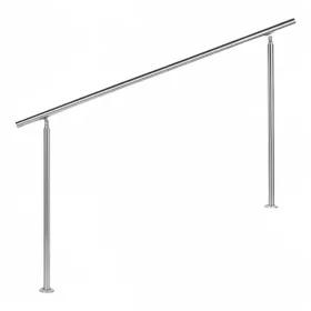  Lépcsőkorlát rozsdamentes 160 cm keresztrúd nélkül vagy 2-3-4-5 db leesést gátló keresztrúddal kapaszkodó 42 mm átmérővel saválló inox anyagból