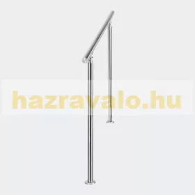  Lépcsőkorlát rozsdamentes 160 cm keresztrúd nélkül vagy 2-3-4-5 db leesést gátló keresztrúddal kapaszkodó 42 mm átmérővel saválló inox anyagból