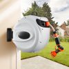 Automata locsolótömlő dob 30 m 12 mm átmérőjű tömlő fali konzolos slag 180°-ban elfordítható tartó