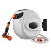 Automata locsolótömlő dob 30 m 12 mm átmérőjű tömlő fali konzolos slag 180°-ban elfordítható tartó