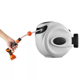   Automata fali locsolótömlő 20m roll up locsolótömlő forgatható slagdoboz, falra szerelhető automata slag