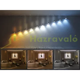 3 db okos világítás Smart Luminea Home Control WLAN 9W E27 fehér színhőmérséklet váltós lámpa White 