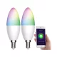 2 db Okos világítás Smart Luminea Home Control WLAN RGB fehér és színes izzó 5,59W E14 színváltós lámpa