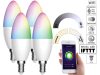 4 pcs Smart lighting Smart Luminea Home Control WLAN RGB white and colored bulb 5.59W E14 color changing lamp