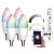 4 db Okos világítás Smart Luminea Home Control WLAN RGB fehér és színes izzó 5,59W E14 színváltós