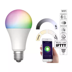Okos világítás Luminea Home Control WLAN RGB színes izzó 9W színváltós lámpa