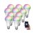 Okos világítás 10 db Luminea Home Control WLAN RGB fehér és színes izzó 9W E27 színváltós lámpa