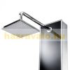 Luxury glass shower panel with stainless steel shower pipe with massage jets and mixer tap