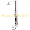 Luxury glass shower panel with stainless steel shower pipe with massage jets and mixer tap