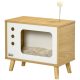 Cat house TV design 50x28x43 cm with toy, washable pillow 