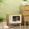 Cat house TV design 50x28x43 cm with toy, washable pillow 