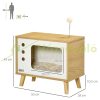 Cat house TV design 50x28x43 cm with toy, washable pillow 