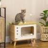 Cat house TV design 50x28x43 cm with toy, washable pillow 