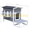 Cat house pet house with terrace and balcony for cats for dogs pine wood 115x66.5x74.7 cm