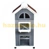 Cat house for cat bed or litter tray pine wood gray-white 59x55x109 cm