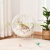 Pet bed cat bed Ø45x57 cm cat bed rattan basket with raised design 