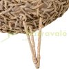 Pet bed cat bed Ø52x58 cm cat bed rattan basket with pillow raised design natural