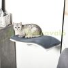 Wall-mounted cat bed climbing wall wall-mounted cat bed 53x28x12 cm shelf with plush pillow gray-white