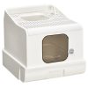 Cat litter tray cat toilet covered litter tray 43x54x41 cm tray with lid and shovel, accessible from the front and top