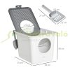 Cat litter tray cat toilet covered litter tray 44x55x39 cm portable litter tray with lid and shovel