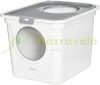 Cat litter tray cat toilet covered litter tray 44x55x39 cm portable litter tray with lid and shovel