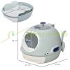 Cat litter tray cat toilet covered litter tray 47x55x44 cm portable litter tray with lid and shovel