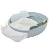 Cat litter tray cat toilet covered litter tray 47x55x44 cm portable litter tray with lid and shovel