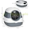 Cat litter tray cat toilet covered litter tray 52x41x38 cm with litter catcher, entrance with floor grate, removable lid