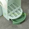 Cat litter tray cat toilet covered litter tray 52x60x42 cm 2 pull-out litter trays 