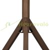 Bird feeder 120x62x55 cm standing pine wood bird feeder stand food holder garden decoration brown-green