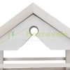 Bird feeder 120x62x55 cm standing pine wood bird feeder stand food holder garden decoration white