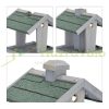 Bird feeder 135x67x56 cm standing pine wood bird feeder stand food holder garden decoration gray-green