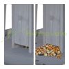 Bird feeder 135x67x56 cm standing pine wood bird feeder stand food holder garden decoration gray-green