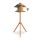 Bird feeder 135x68x55 cm standing pine wood bird feeder stand food holder garden decoration natural-green