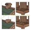 Bird feeder 135x68x55 cm standing pine wood bird feeder stand food holder garden decoration natural-green