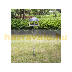 Madáretető XL madárház, fém tetővel és fa etetőfelülettel Ø 33,5 cm