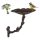 Wall-mounted bird feeder 20x17x21 cm wall-mounted bird bath bowl garden decoration brown 