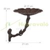 Wall-mounted bird feeder 20x17x21 cm wall-mounted bird bath bowl garden decoration brown 