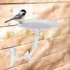 Wall-mounted bird feeder 20x17x21 cm wall-mounted bird bath bowl garden decoration white