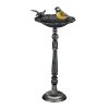 Bird feeder 40x18x20 cm standing antique cast iron bird bath stand bowl garden decoration black-silver