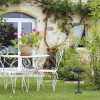 Bird feeder 40x18x20 cm standing antique cast iron bird bath stand bowl garden decoration black-silver