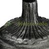 Bird feeder 40x18x20 cm standing antique cast iron bird bath stand bowl garden decoration black-silver