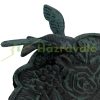 Bird feeder 40x18x20 cm standing antique cast iron bird bath stand bowl garden decoration green