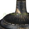 Bird feeder 40x20x18 cm standing antique cast iron bird bath stand bowl garden decoration brown