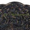 Bird feeder 40x20x18 cm standing antique cast iron bird bath stand bowl garden decoration brown