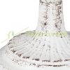 Bird feeder 40x20x18 cm standing antique cast iron bird bath stand bowl garden decoration white
