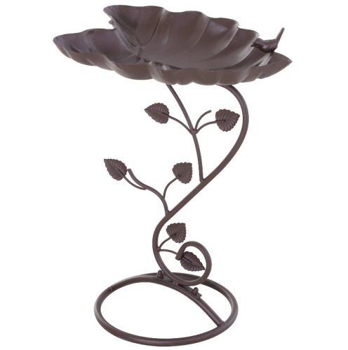 Bird feeder garden bird bath bowl outdoor lotus leaf shape garden decoration bronze