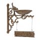 Wall-mounted birdbath 27x13x23 cm "Welcome" wall-mounted bird bath bowl garden decoration brown 